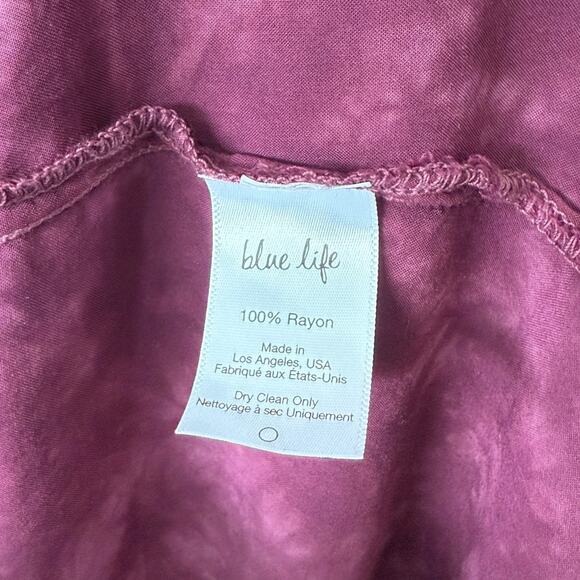 Revolve Blue Life Callista Dress Tie Dye Off Shoulder Boho Plum Asymmetrical XS - Picture 12 of 15